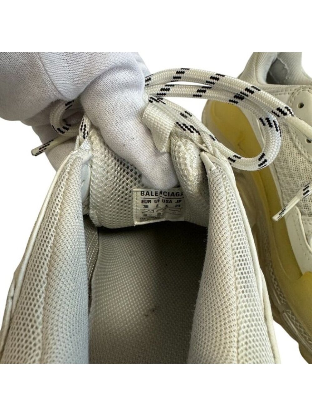 Balenciaga Clear Sole Triple S Sneakers White - Picture 8 of 8